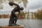 Discus thrower statue in Tsarskoye Selo Pushkin, Saint-Petersburg