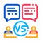 Discussion Battle Icon Vector Outline Illustration