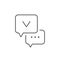 Discussion or dialog line outline icon