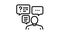 discussion questions and answers line icon animation