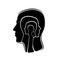 Disease ailment, psychology head mind silhouette