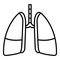 Disease lungs icon, outline style