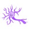 Disease neuron icon, cartoon style