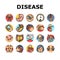 disease symptom health icons set vector