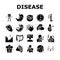 disease symptom health icons set vector