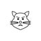 disgruntled cat icon. Detailed set of avatars of professions icons. Premium quality line graphic design. One of the collection ico