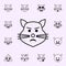 disgruntled cat icon. Emoji icons universal set for web and mobile