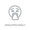 Disgusted emoji linear icon. Modern outline Disgusted emoji logo