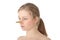 Disgusted woman with clothespin clipped to nose