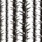 Disgusting horror art and nightmare seamless pattern, vector background. Blackthorn branches with thorns stylish endless