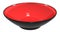 Dish bowl ceramic red black colors