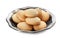 Dish with cookies for Islamic holidays isolated. Eid Mubarak