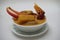 Dish of king crab soup Honduras Traditional food- Lateral view - Horizontal image