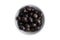 Dish of prime grade A black Mediterranean olives