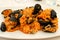 The dish of risotto con frutti di mare - risotto with seafood - tipical italian food