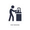 dish washing icon on white background. Simple element illustration from activity and hobbies concept