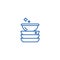 Dishes line icon concept. Dishes flat  vector symbol, sign, outline illustration.