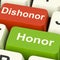 Dishonor Honor Keys Shows Integrity And Morals