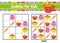 Dishware theme. Sudoku for kids. Education developing worksheet. Cartoon character. Color activity page. Puzzle game for children