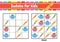 Dishware theme. Sudoku for kids. Education developing worksheet. Cartoon character. Color activity page. Puzzle game for children