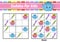 Dishware theme. Sudoku for kids. Education developing worksheet. Cartoon character. Color activity page. Puzzle game for children