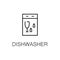 Dishwasher flat icon or logo for web design.