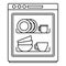 Dishwasher icon, outline style