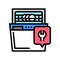 dishwasher repair color icon vector illustration