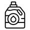 Dishwashing detergent bottle icon outline vector. Cleansing dish gel