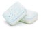 Dishwashing detergent tablets on white