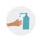 Disinfect or sanitize hands simple sticker