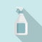 Disinfect spray icon, flat style