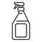 Disinfect spray icon, outline style