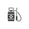Disinfectant canister vector icon