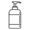 Disinfectant dispenser bottle icon, outline style
