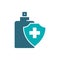 Disinfectant spray colored icon. Cleaning supply, disinfection product, detergent symbol