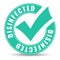 Disinfected area vector icon