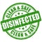 Disinfected rubber stamp