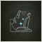 Disinfection of car seat chalk icon
