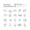 Disinfection pixel perfect linear icons set