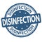 Disinfection sign or stamp