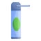 Disinfection spray metal bottle icon, cartoon style