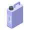 Disinfector canister icon, isometric style