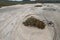 Disintegrating Car Wreck On Salt Flats With Tyre Tracks