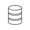 Disk data storage isolated icon