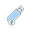 Disk drive fast flash storage usb icon