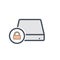 Disk drive hard lock storage icon