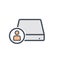 Disk drive hard storage user icon