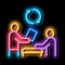 disk formatting neon glow icon illustration