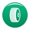 Disk icon vector green